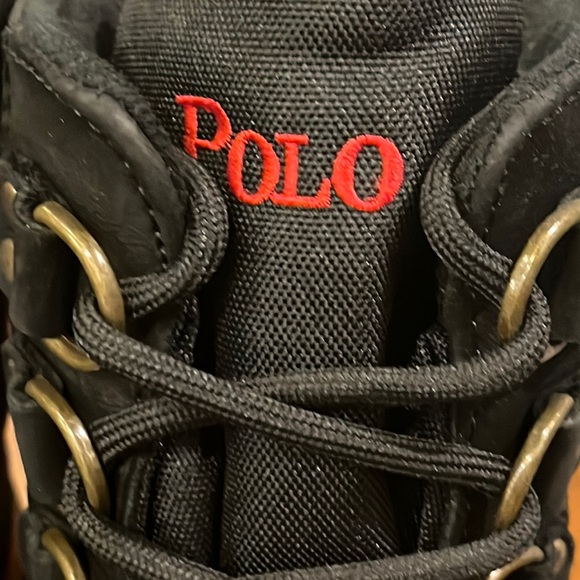 Polo Ralph Lauren Crestwick winter duck boots new black red Mens Size 8 - Picture 7 of 14